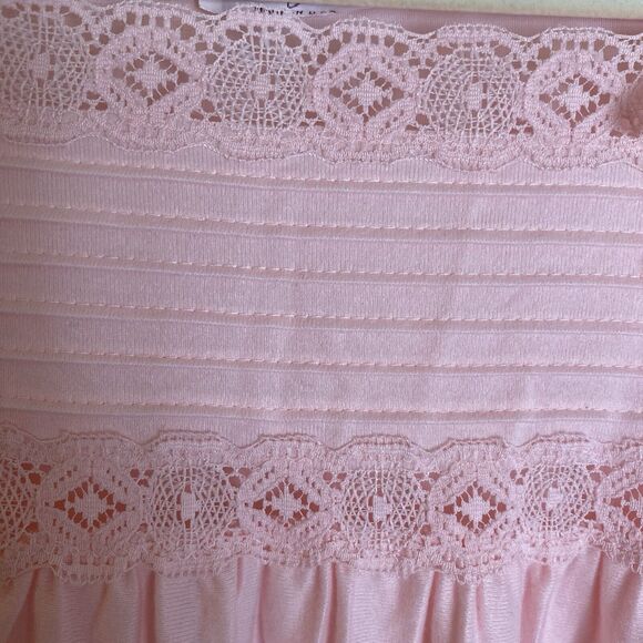 VTG Vanity Fair Womens Pink Brushed Nylon Nightgown Size Medium Cottage Feminine - Picture 6 of 14
